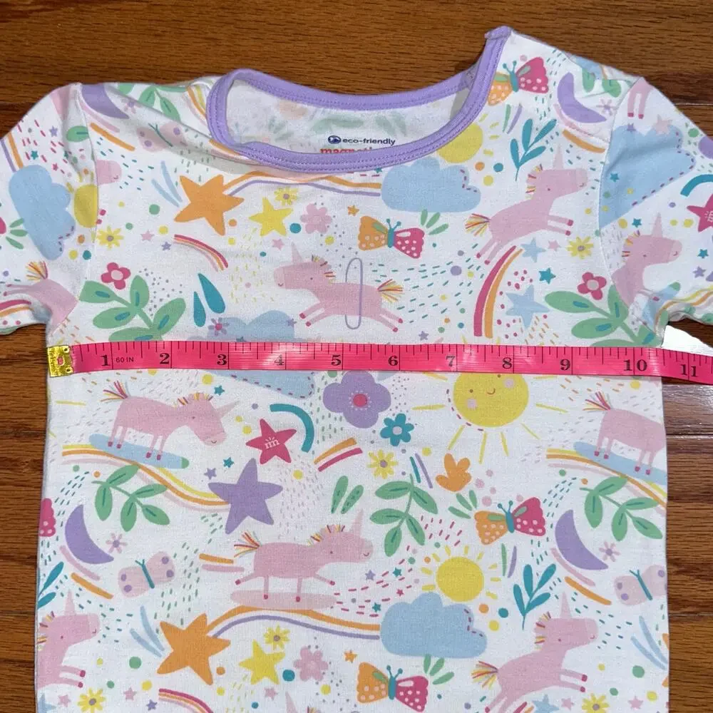 Magnetic Me Girls Sunny Day Vibes Unicorn Flower Soft Modal Pajama Shirt Size 4T